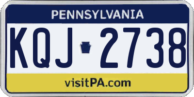 PA license plate KQJ2738
