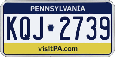 PA license plate KQJ2739