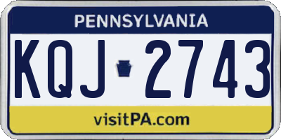 PA license plate KQJ2743