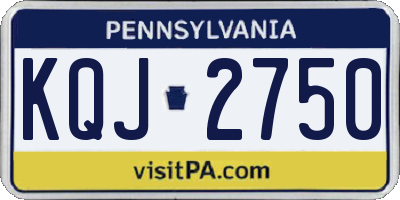 PA license plate KQJ2750