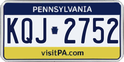 PA license plate KQJ2752