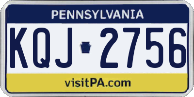 PA license plate KQJ2756