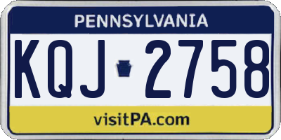 PA license plate KQJ2758