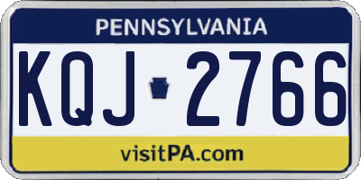 PA license plate KQJ2766