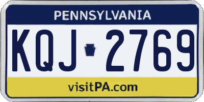 PA license plate KQJ2769