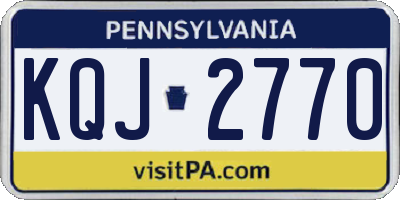 PA license plate KQJ2770