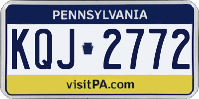 PA license plate KQJ2772