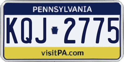 PA license plate KQJ2775