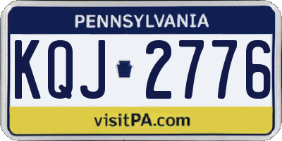 PA license plate KQJ2776
