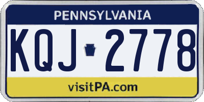 PA license plate KQJ2778