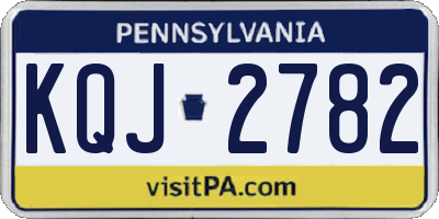PA license plate KQJ2782