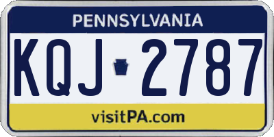 PA license plate KQJ2787