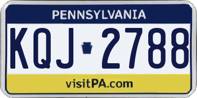 PA license plate KQJ2788