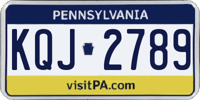 PA license plate KQJ2789