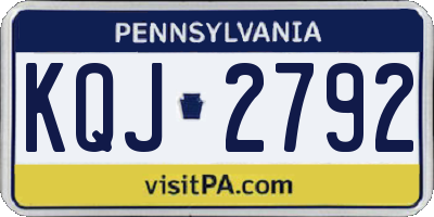 PA license plate KQJ2792