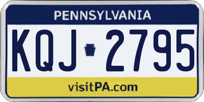 PA license plate KQJ2795