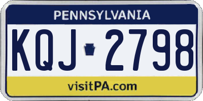 PA license plate KQJ2798