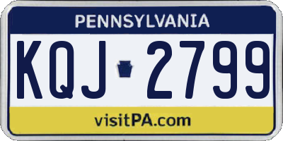 PA license plate KQJ2799