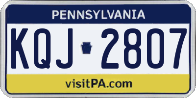 PA license plate KQJ2807