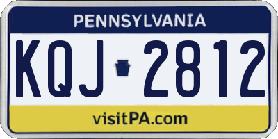 PA license plate KQJ2812