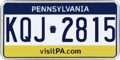 PA license plate KQJ2815