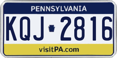 PA license plate KQJ2816