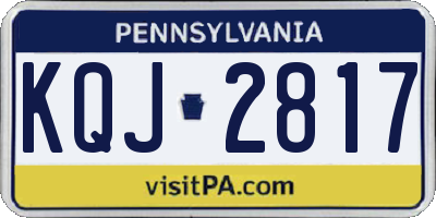 PA license plate KQJ2817