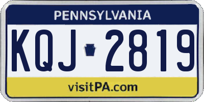 PA license plate KQJ2819