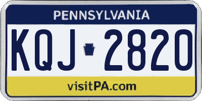 PA license plate KQJ2820