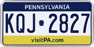 PA license plate KQJ2827