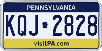PA license plate KQJ2828