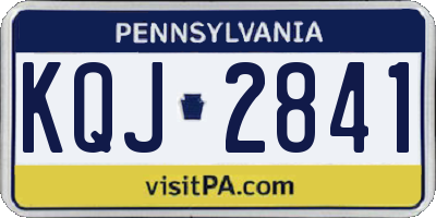 PA license plate KQJ2841