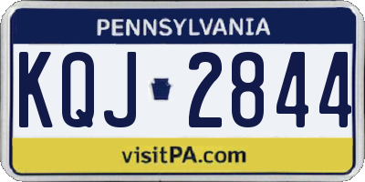 PA license plate KQJ2844