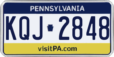 PA license plate KQJ2848