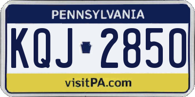 PA license plate KQJ2850