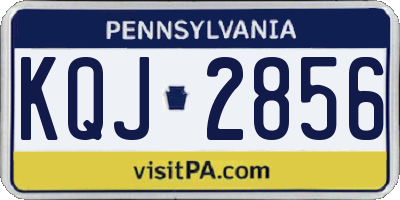 PA license plate KQJ2856