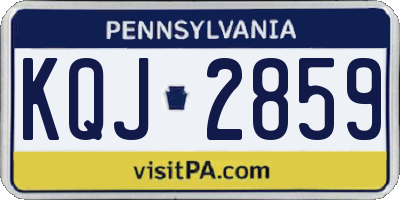 PA license plate KQJ2859