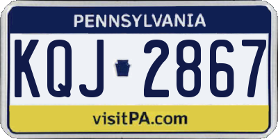 PA license plate KQJ2867