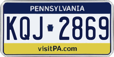 PA license plate KQJ2869