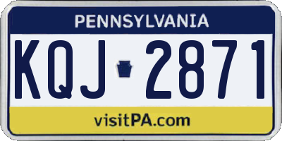 PA license plate KQJ2871