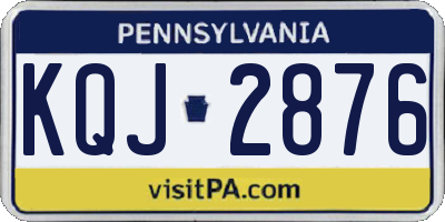PA license plate KQJ2876