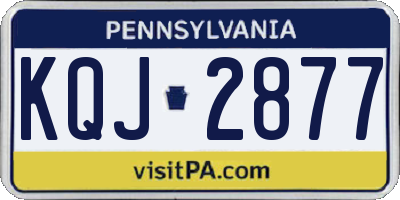 PA license plate KQJ2877