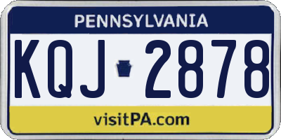PA license plate KQJ2878