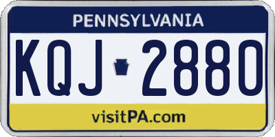 PA license plate KQJ2880