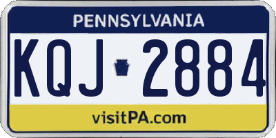 PA license plate KQJ2884