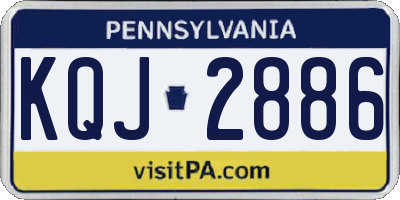 PA license plate KQJ2886