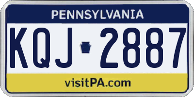 PA license plate KQJ2887