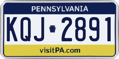 PA license plate KQJ2891