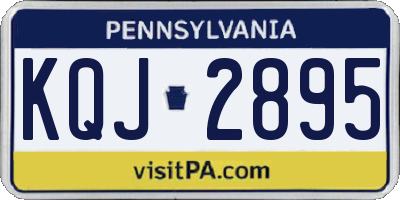 PA license plate KQJ2895