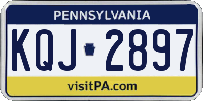 PA license plate KQJ2897